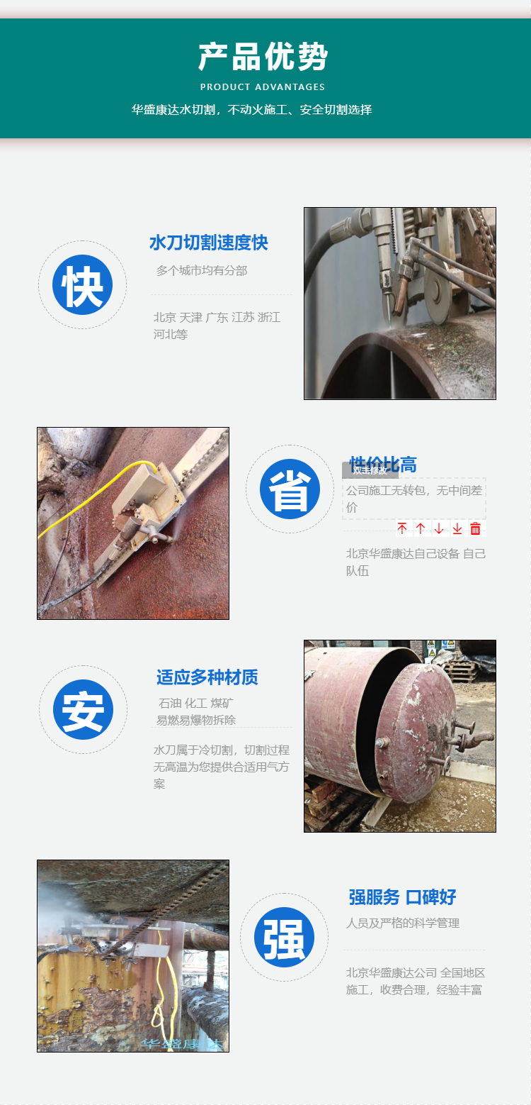 Shenzhen Water Cutting Explosion proof Oil Tank Pipeline Demolition Portable Water Knife Cutting for Petrochemical Industry