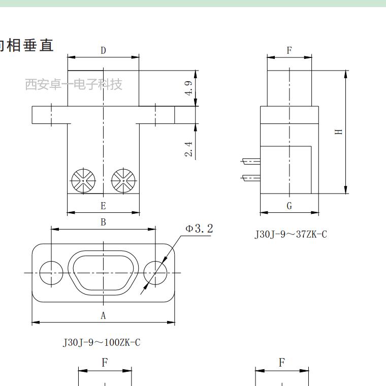 Zhuoyi ZY direct plug-in compression type 51 core micro rectangular electrical connector J30J-51ZK-C