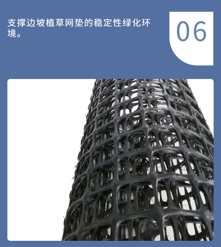 30-30kn bidirectional plastic geogrid Tai Ying increases the bearing capacity of the roadbed and prolongs the lifespan of the foundation