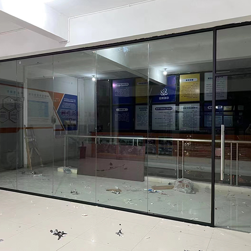 Office glass partition, aluminum alloy office door, sound insulation wall, double layer tempered glass high partition wall