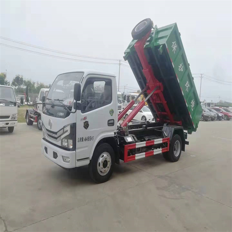 Dolika garbage truck carriage detachable hook arm truck can load construction waste and can be mortgaged