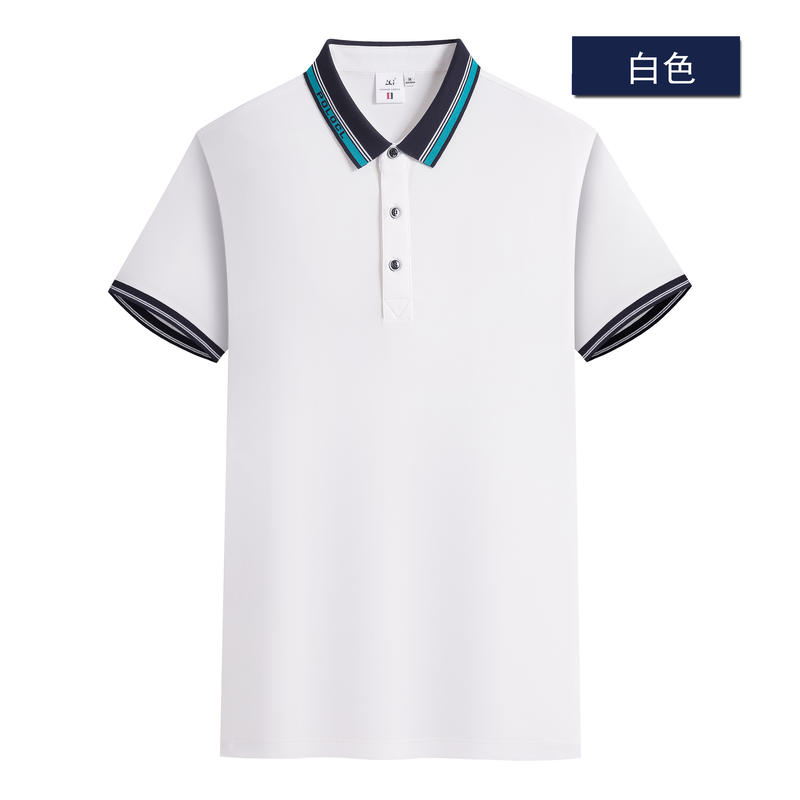 190g Super Cool Lanjing Cotton Insert Color Secondary Collar POLO Shirt Summer Short Sleeve Breathable Work Clothes Embroidered Enterprise Logo