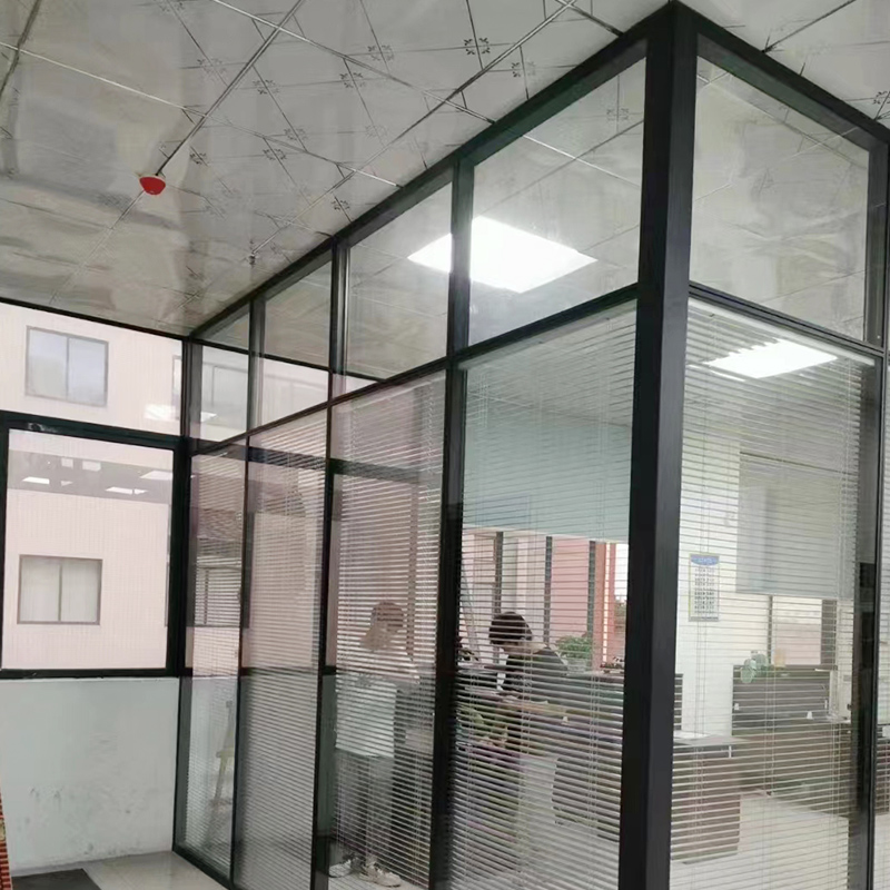 Manufacturer's direct supply of aluminum alloy tempered glass wall, office building glass partition, bank factory partition wall