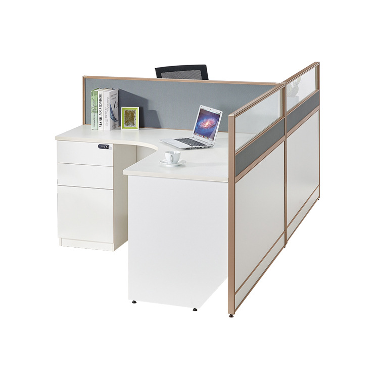 Staff office desk and chair combination, finance office desk, office work space, screen partition, 2/4 seats