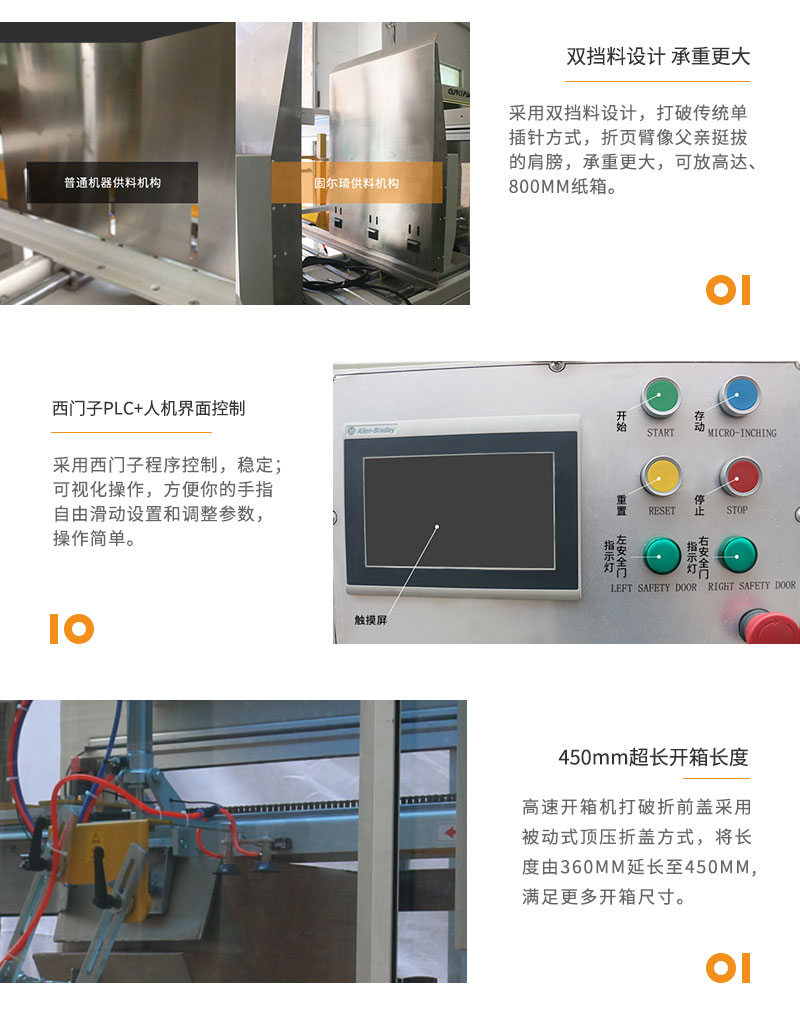 High speed box opening machine automation intelligent box opening source manufacturer customized equipment GPK-40H50