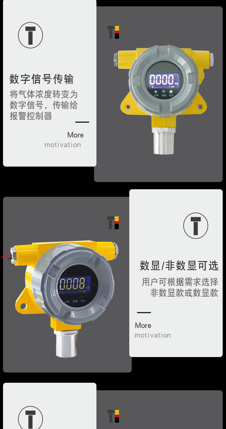 Gas alarm, small restaurant kitchen, commercial explosion-proof combustible gas detector, natural gas shut-off valve