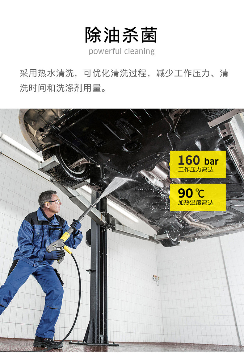 Karcher, Germany Commercial Hot and Cold Water High Pressure Car Wash Machine Repair Car Wash Room High Pressure Water Gun HDS7/16