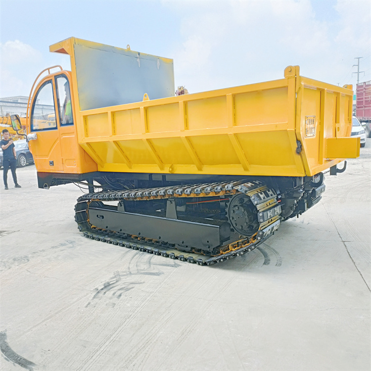 10 ton tracked dump truck, large tonnage tracked mountain climbing machine, rubber covered belt transport vehicle