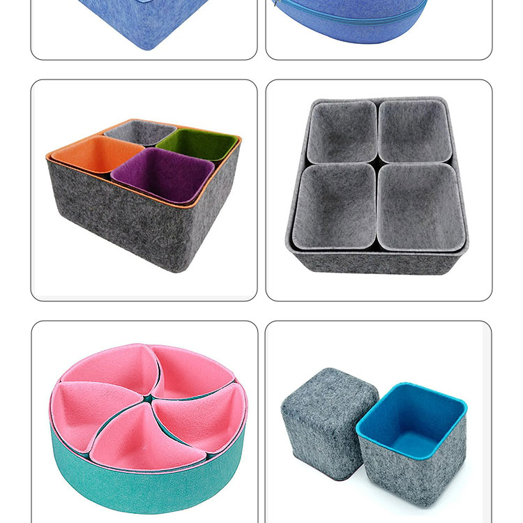 Colored felt storage box Heat setting multifunctional felt box storage basket Storage basket