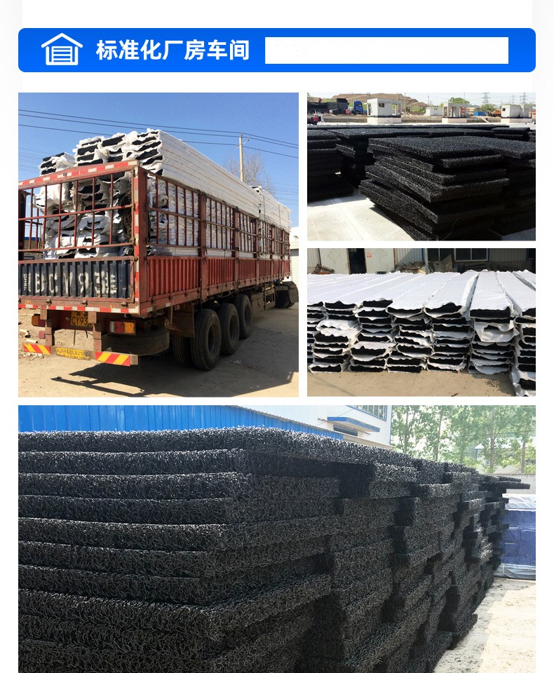 Geomat mats for landfill sites, 1 cm to 10 cm mesh interwoven drainage boards