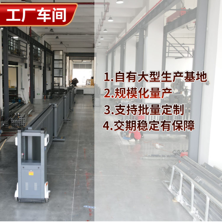 启功铝合金段滑门 电动平移门 无轨平移直线门工厂单位大门定制厂家