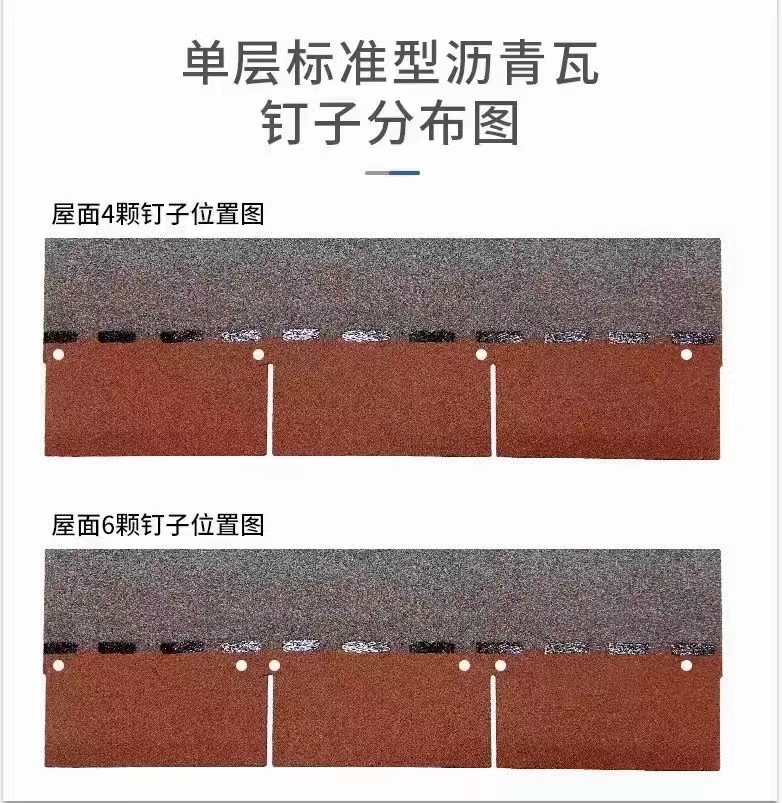 Asphalt tile self-adhesive tile roof, Degao tile, asphalt felt, waterproof, thermal insulation, silent villa, wooden roof, fiberglass colored tile