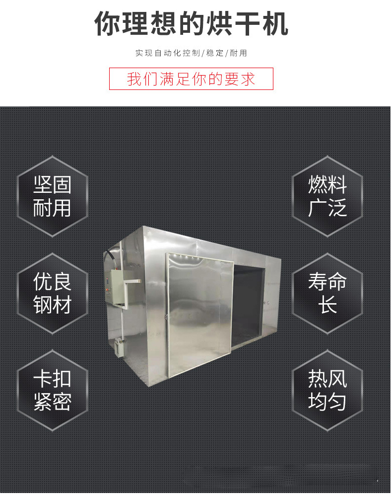 Huazhong Dried Fruit and Vegetable Food Traditional Chinese Medicine Drying Machine Fully Automatic Drying Equipment Hot Air Circulation Drying Room