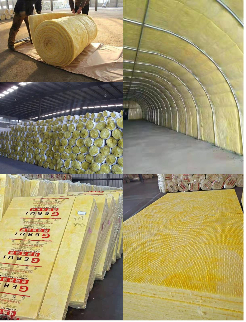 W38 non-woven fabric aluminum foil veneer glass wool felt steel structure insulation cotton on-site composite glass wool