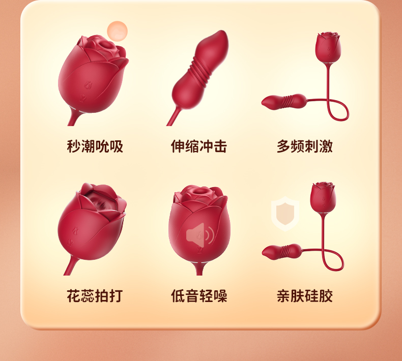 Hande Rose Eternal Flower 5 Sucking, Flapping, and Vibrating Device for Women's In Body Telescopic Egg Jumping and Masturbation Equipment Source