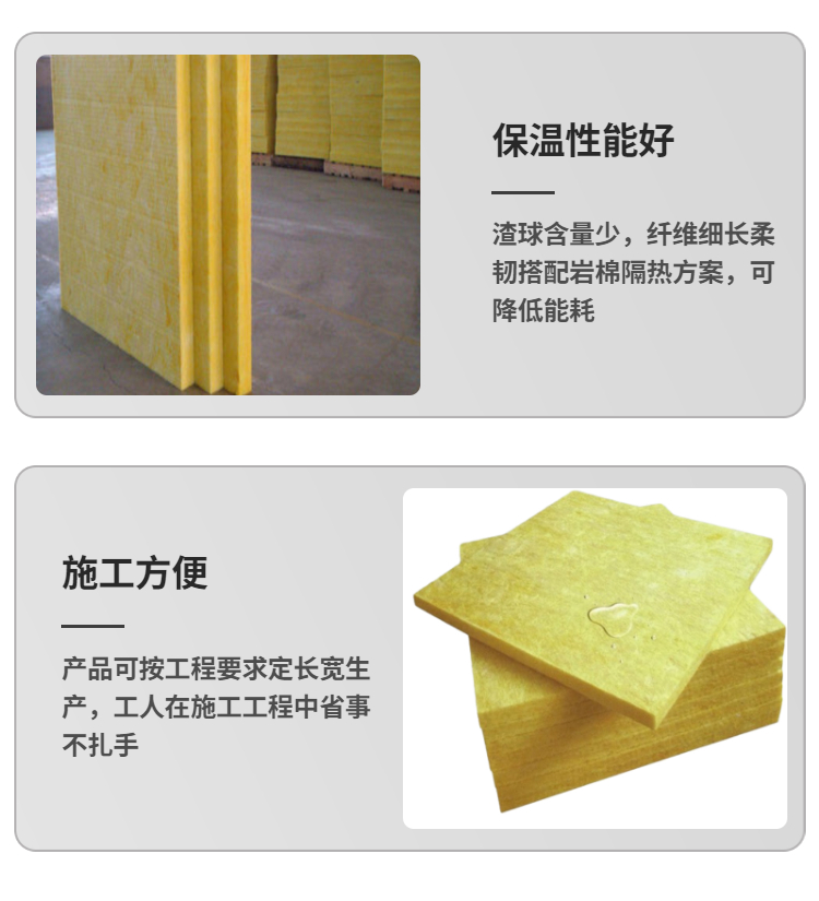 Noise reduction and sound absorption glass wool board, suspended ceiling, curtain wall, glass fiber cotton, Class A flame retardant and fireproof