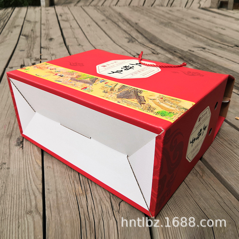 Local specialty packaging box, egg and dried fruit gift box, 10 kg agricultural product packaging paper box, portable gift box