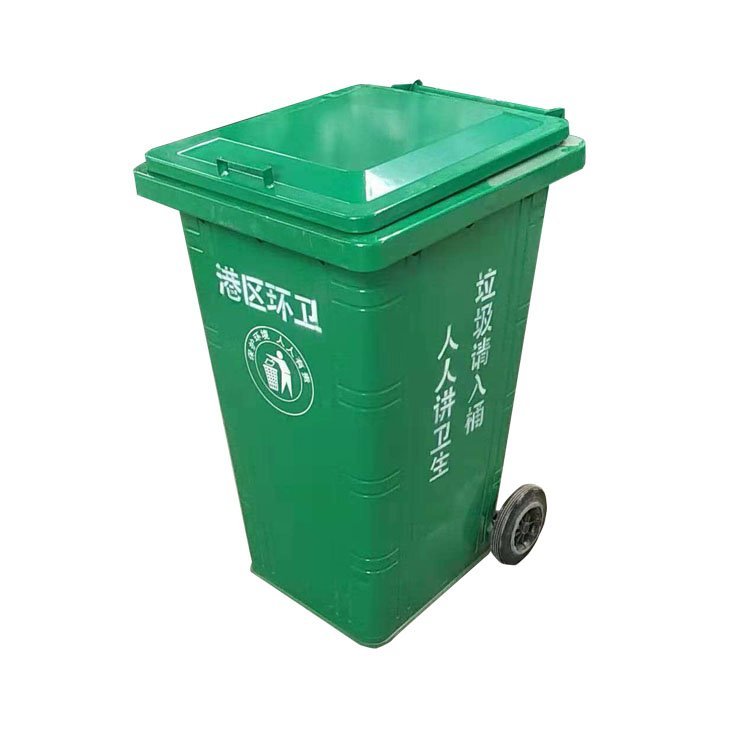 Outdoor plastic garbage can Sanitation manual Garbage truck trailer movable garbage can