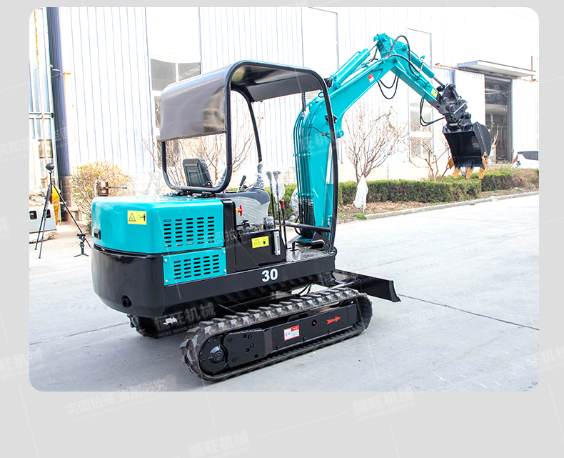 Hengwang supplies 30 crawler excavators for orchard trenching, agricultural small excavators with driving sheds, mini hooks