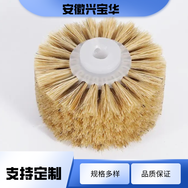 Nylon based bristle brush wheel for polishing and polishing workpieces Brush wheel for surface brushing with light sisal hemp brush