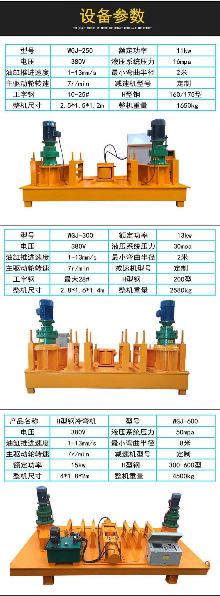 250 type and 300 type I-beam double stage cold bending machine, arc bending machine, tunnel construction durability