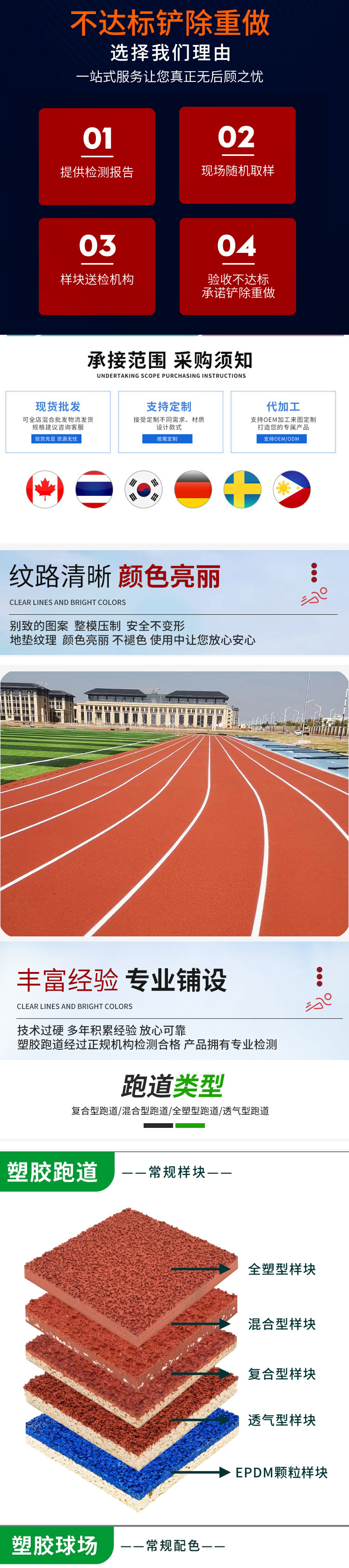 Mingyu Hanqin Composite Plastic Track Sports Ground High Frequency Use, Anti slip, Impact Resistant Colors, Multiple New National Standards