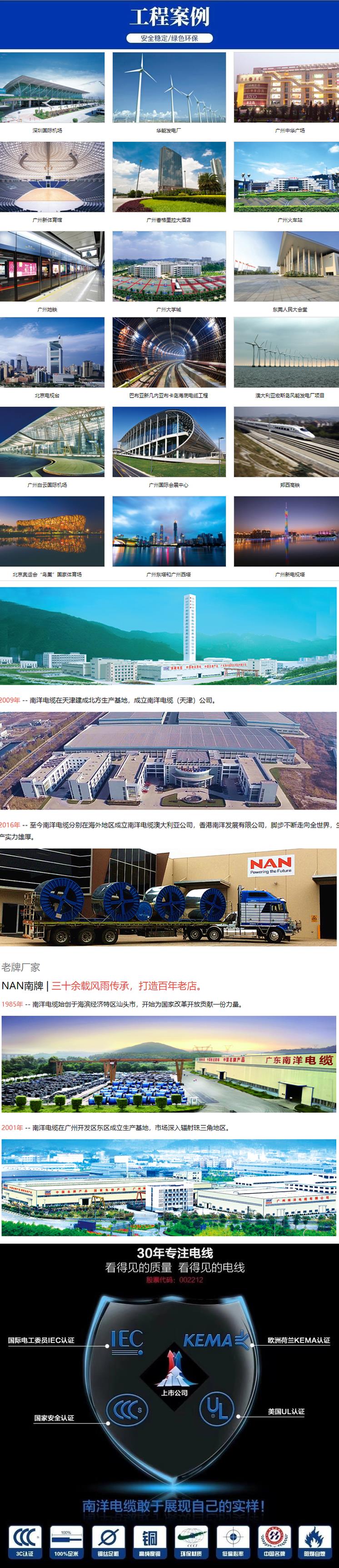 Nanyang Group's RVVP and RVV power lines comply with JB/T-8734 GB/T-5023NAN cable standards