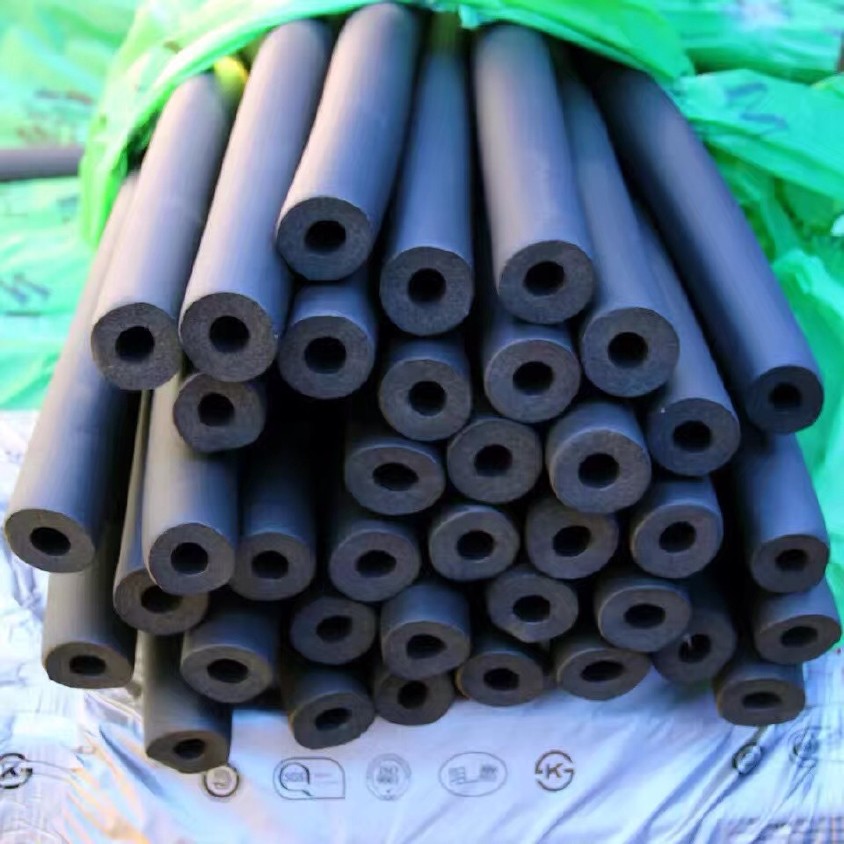 B2 grade rubber and plastic pipes for central air conditioning air duct insulation, various specifications and sizes of rubber and plastic insulation pipes to undertake construction