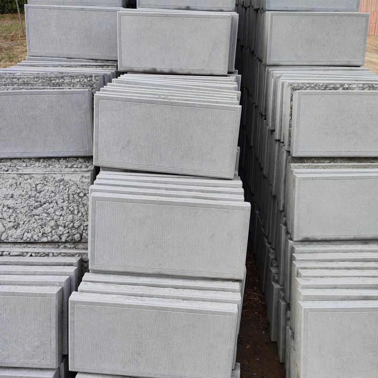 Cement imitation stone brick, blue outdoor anti slip floor tile, 50 * 25cm cement bark grain brick