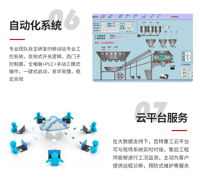 Foundation free mobile concrete mixing plant JS1500 forced double horizontal shaft main machine Baite Heavy Industry