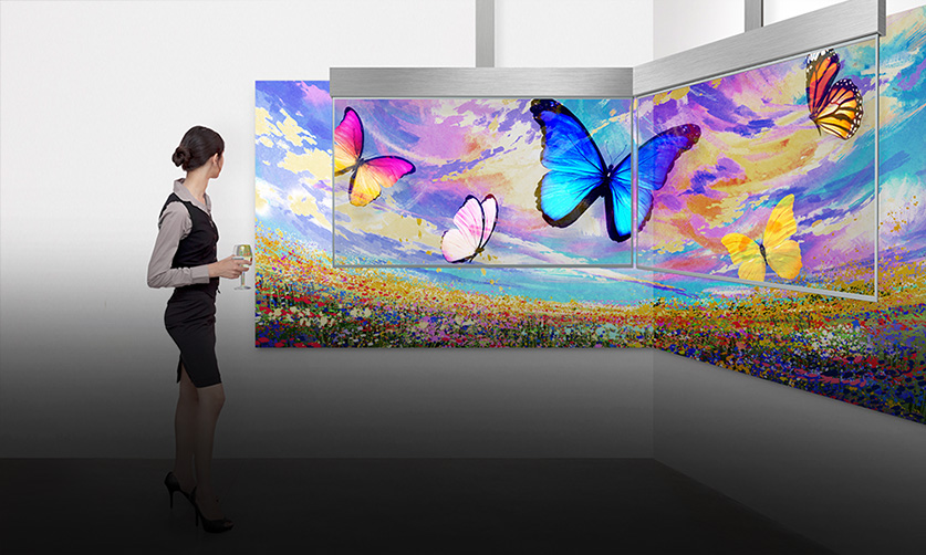 LG Self luminous Transparent Screen LW550JUL-HMA2 High Transparency Customizable and Scalable Design