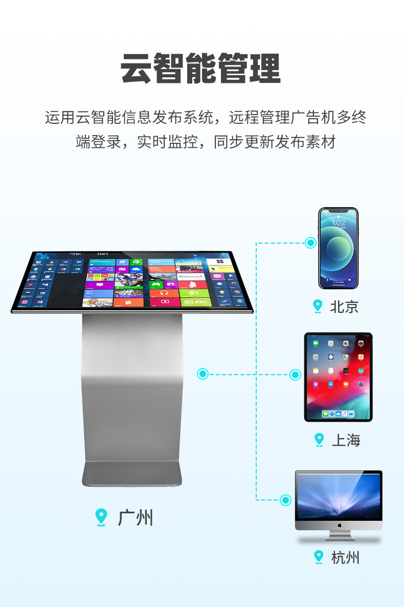 32 inch 43 inch horizontal touch inquiry all-in-one machine, multi touch inquiry self-service terminal, multifunctional display screen