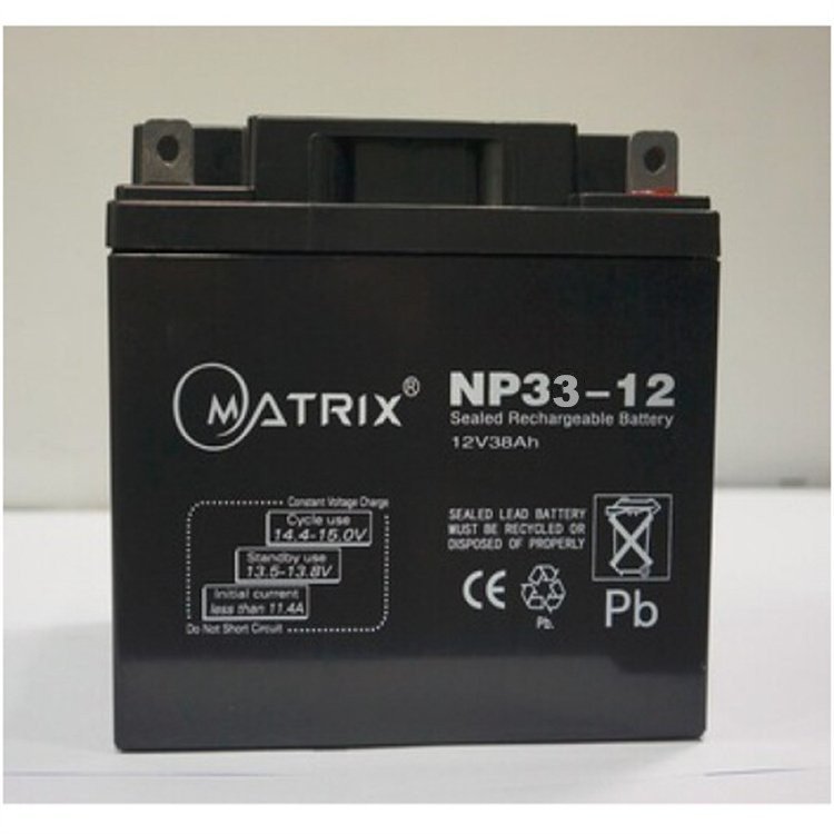 MATRIX蓄电池 NP33-12 矩阵铅酸电池12V33AH 精密仪器 UPS 直流屏配套