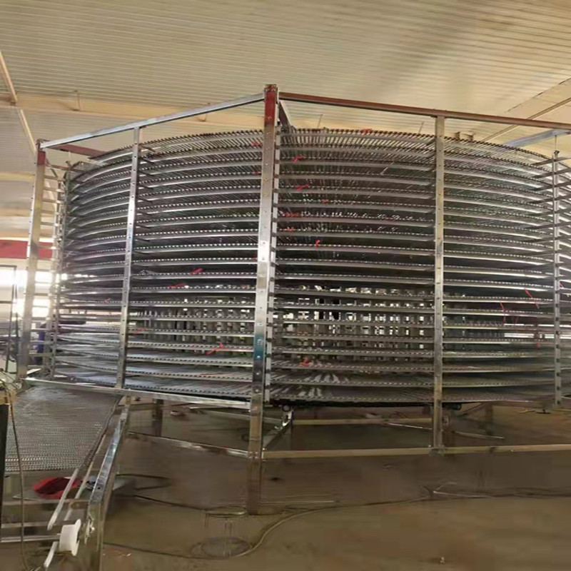 Hede Mechanical Spiral Food Conveying Tower Bread Cake Cooling Spiral Cooling Tower Cake Drying Tower