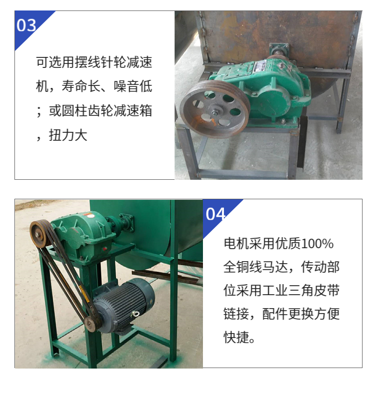 Small feed mixer Wanhang customized grass powder mixer for breeding farms