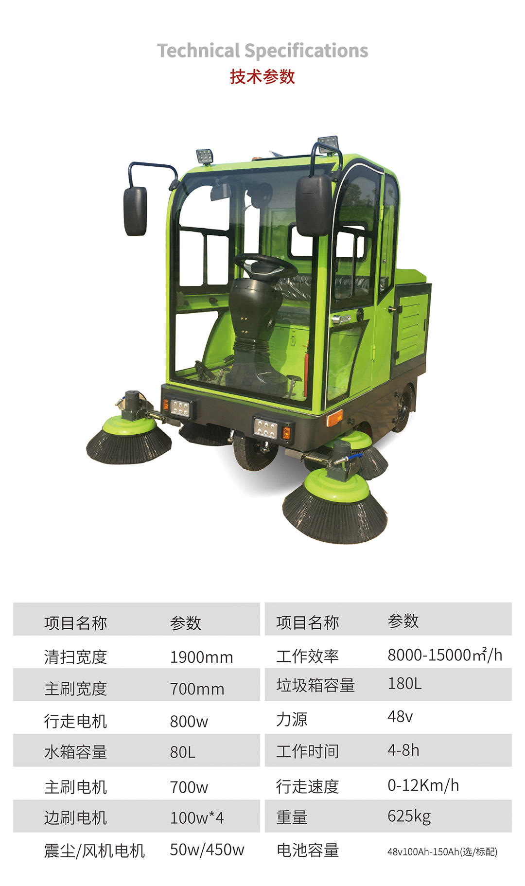 MIGIK Electric Driving Vacuum Sweeper Factory Property Sanitation Multifunctional Sweeper