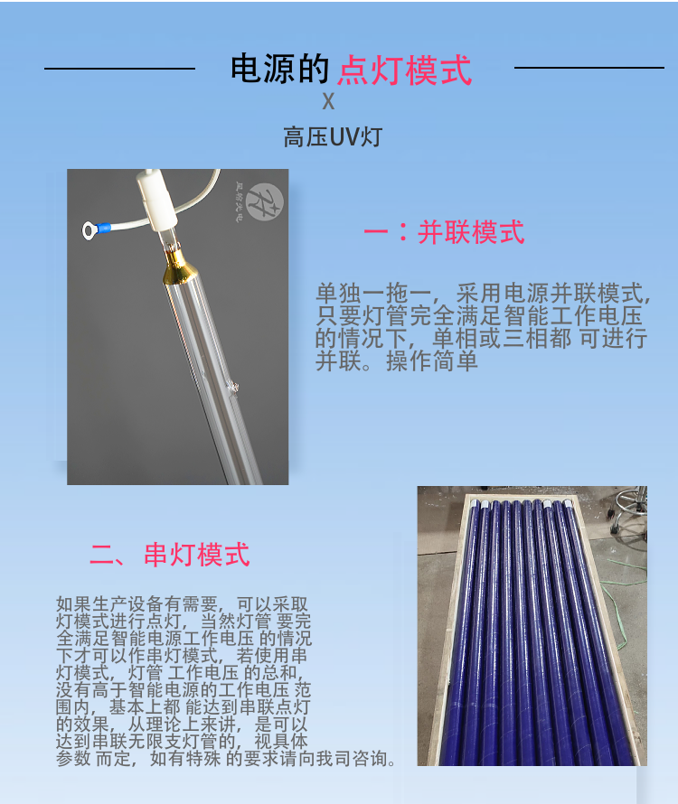 Xinghan customized UV lamp, UV high-pressure mercury lamp, medical industry imported pipe, spraying and curing, high light brightness