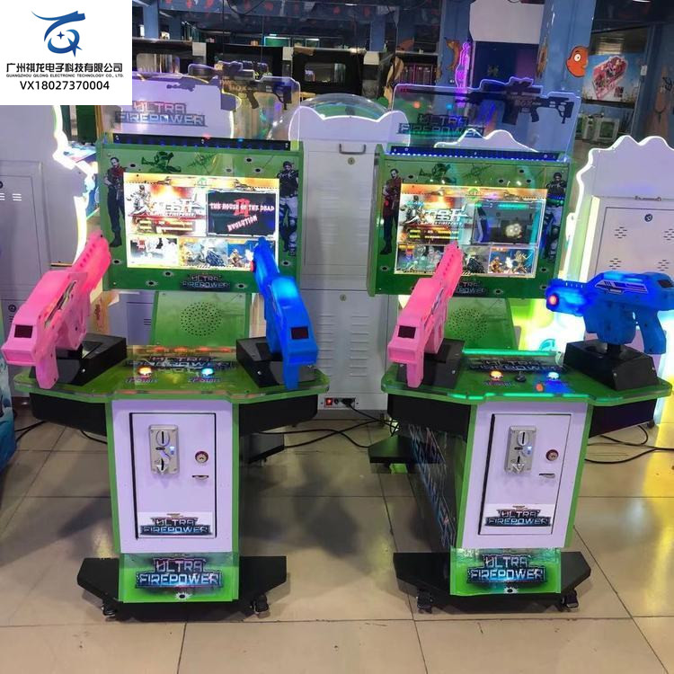 Video game hall, 4-seater water jet combat game machine equipment, Qilong Factory