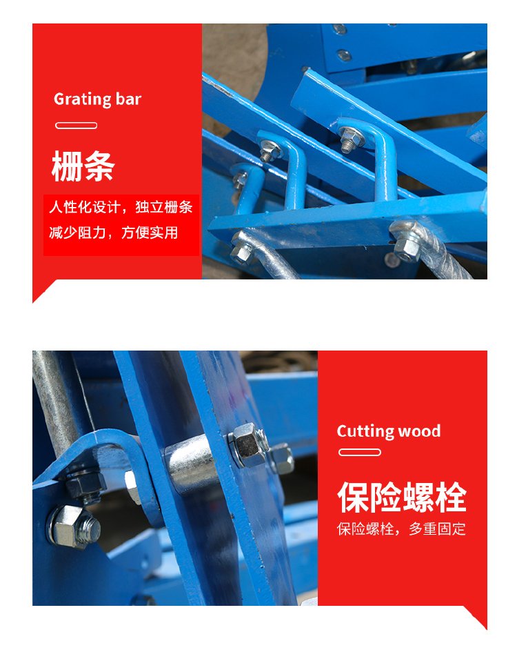 Efficient hydraulic overturning plow machine Deep plowing plow machine Deep plowing plow Breaking and crushing soil grid plow