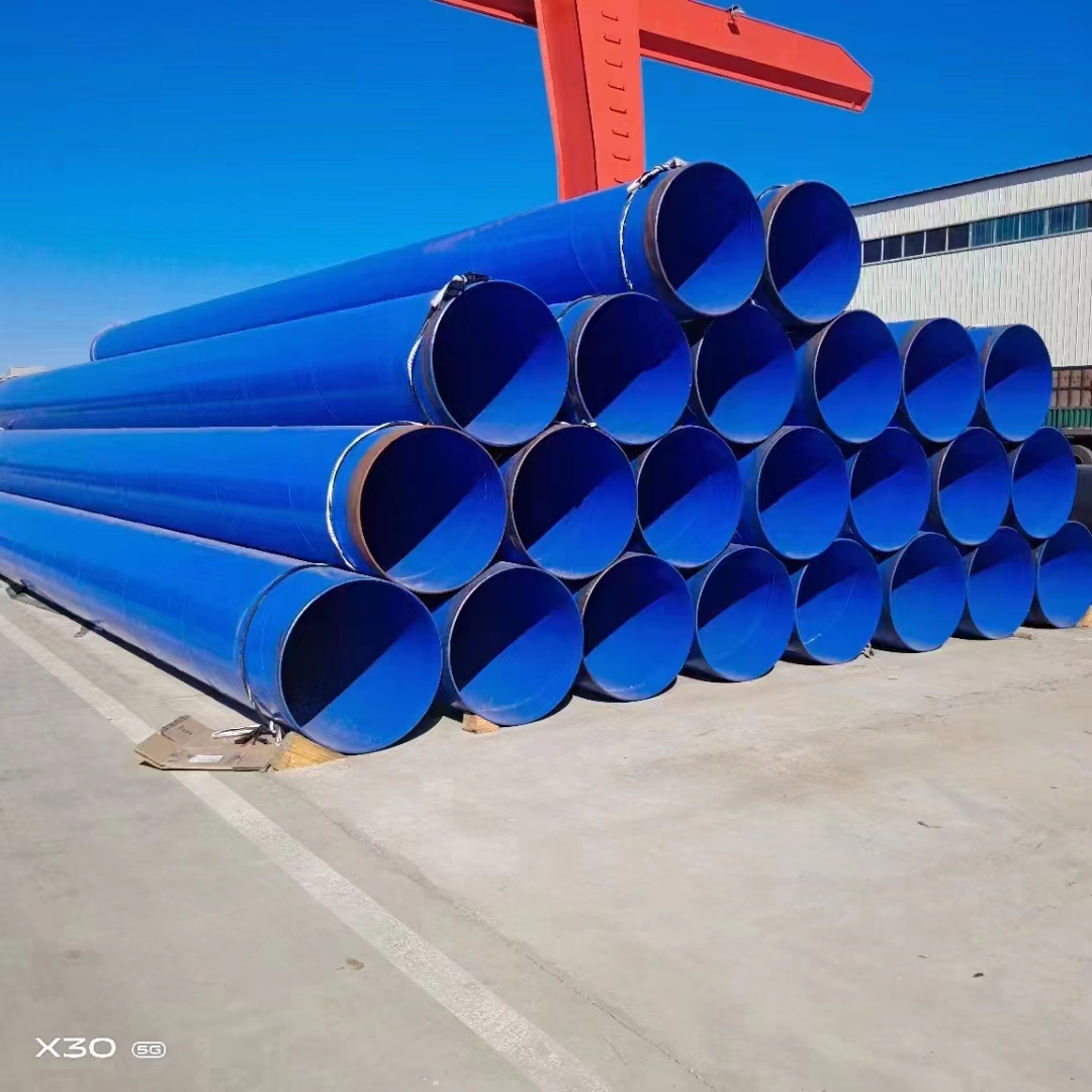 3PE anti-corrosion pipe, large diameter DN150-2200 epoxy powder pipeline, 8710 coated plastic lined steel pipe