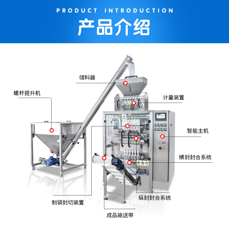 Fully automatic multi column coffee powder packaging machine Maichi strip powder instant coffee packaging assembly line