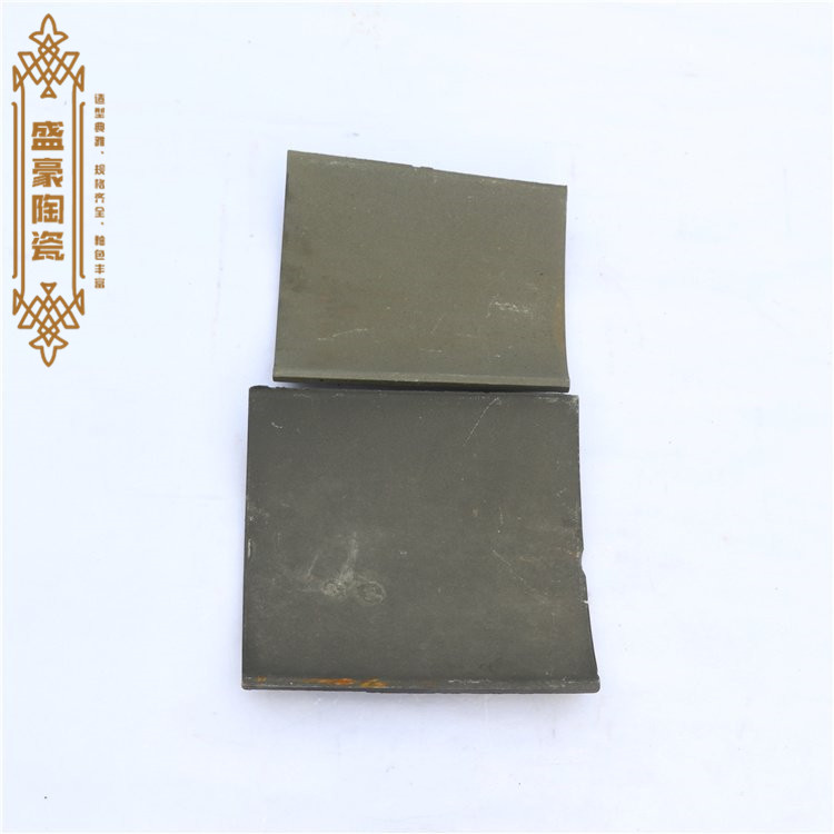 Dry powder clay, small green tiles, old-fashioned clay roof tiles, integrated antique green tiles, and Shenghao ceramics for installation