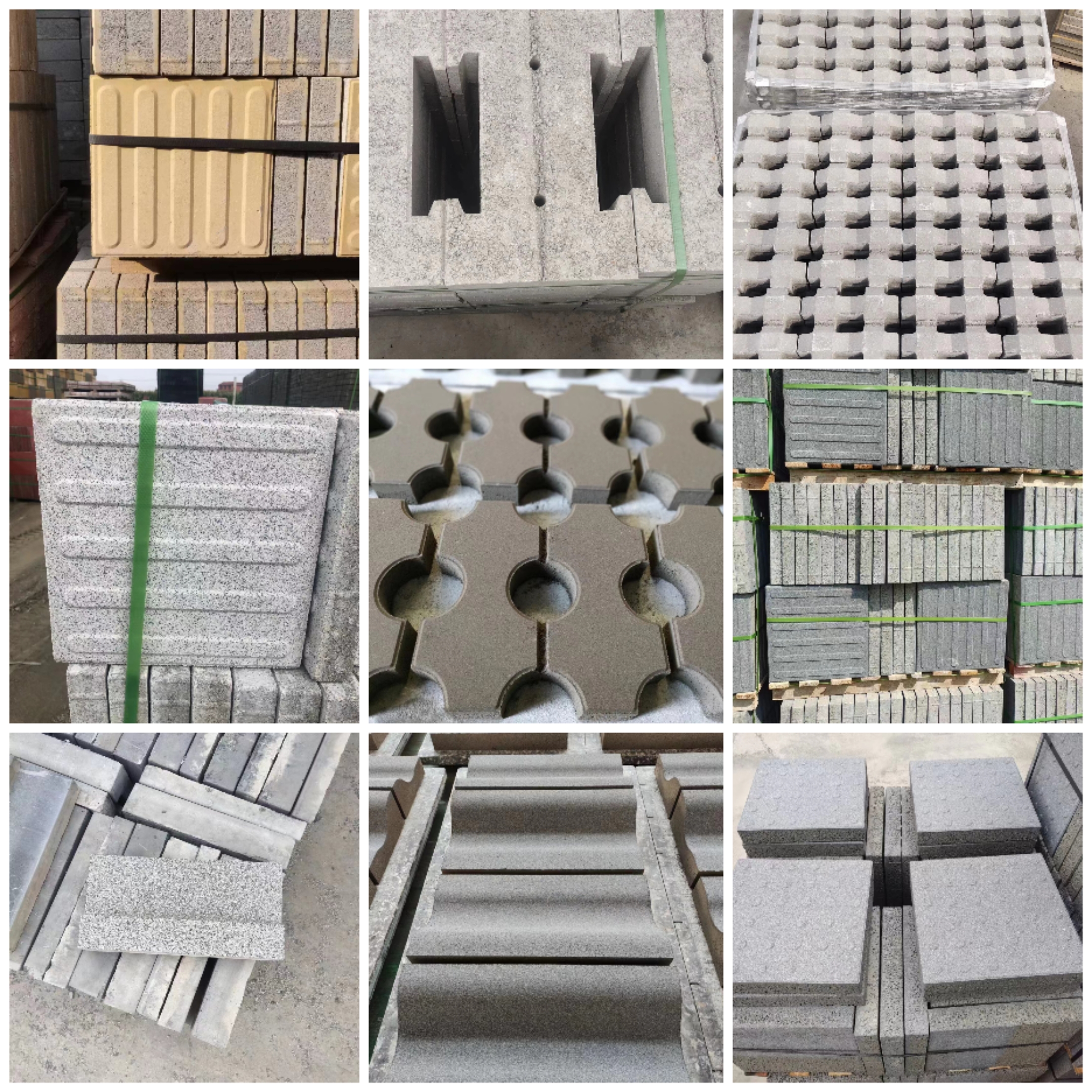 Imitation stone road edge, artificial road tooth stone road, flat stone road side, grass brick module brick, eight shaped lawn