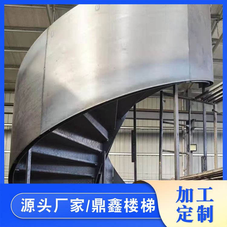 大型小复式弧形圆型卷弧卷板旋转脊索楼梯图纸定制 鼎鑫