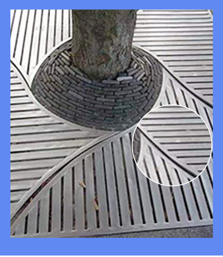 Stainless steel tree grates for municipal landscaping, road greening, forest protection, anti flow soil, practical alloy iron tree pool tree protection board