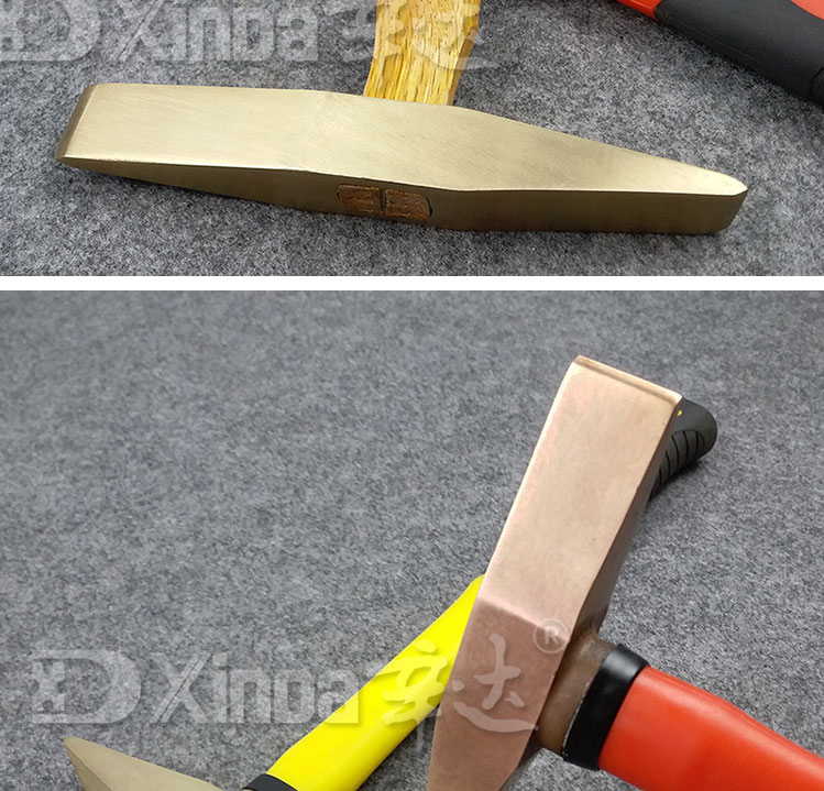 Xinda explosion-proof rust removal hammer, fiber handle, copper alloy hammer, non-sparking copper hammer, copper rust removal tool