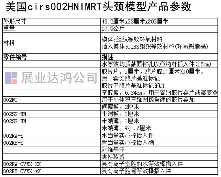 US cirs 002HN IMRT head and neck model head phantom radiotherapy test body membrane