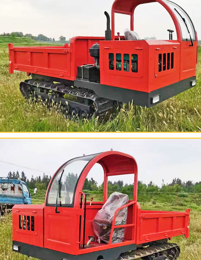 Climbing Tiger Transport Vehicle All terrain Agricultural Crawler Dumping Vehicle Mountainous Orchard Dumping Climbing King Material Handling Vehicle