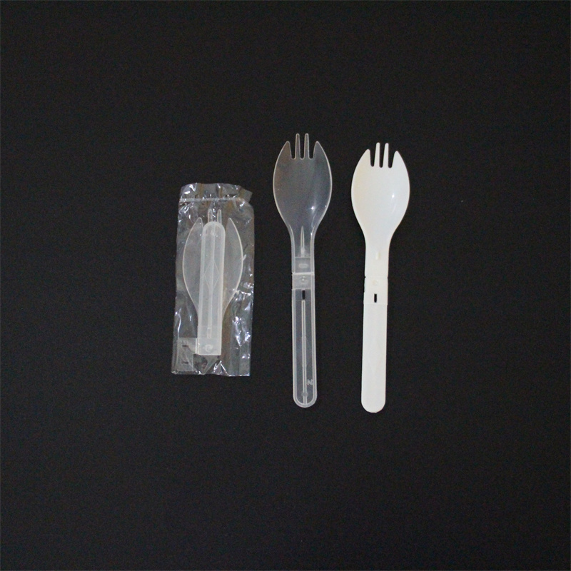 Fangdexuan Factory supplies 120mm folding fork spoon customized Disposable tableware set for processing