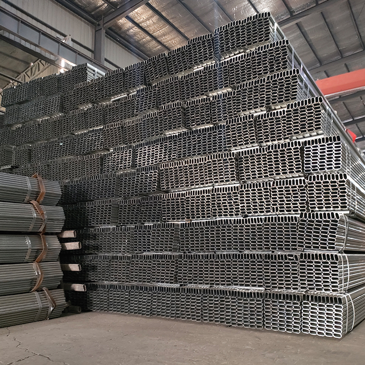 Wholesale of elliptical pipes by manufacturers, elliptical welded pipes, steel pipes for greenhouse use, galvanized elliptical steel pipes, customized for shrinkage bending